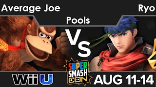 SSC16  DCe  Average Joe DK vs Noble  Ryo Ike Pools  Smash 4 [upl. by Lednic]