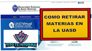 Como retirar materias en la UASD [upl. by Eanrahs997]