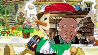 Piccolino no Bouken Pinocchio Opening Multilanguage Comparison [upl. by Punke]