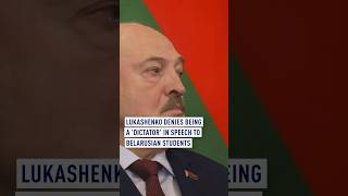 Lukashenko Denies Being a Dictator in Speech to Belarusian Students [upl. by Orren]