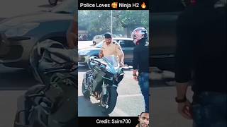 Police Loves 🥰 Ninja H2  Live Accident Kawasaki H2  Super Bike Z900  Police Ne Pakd li kawasaki [upl. by Nylareg612]