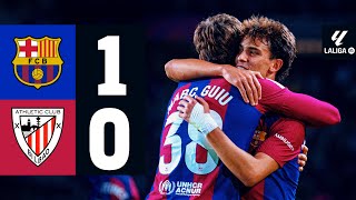 FC BARCELONA 1 vs 0 ATHLETIC CLUB  LALIGA 202324 MD10 [upl. by Yelruc7]