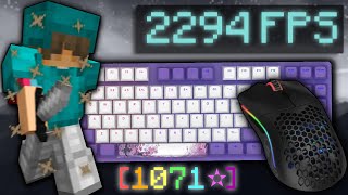 1000⭐ Bedwars ASMR Keyboard  Mouse Sounds  Hypixel Bedwars [upl. by Ydolem]