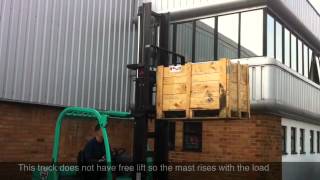 Forklift Truck Free Lift Demonstration [upl. by Lleuqar]