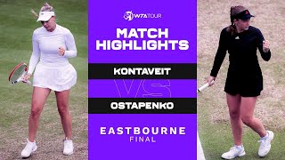 Anett Kontaveit vs Jelena Ostapenko  2021 Eastbourne Final  WTA Match Highlights [upl. by Aicittel]