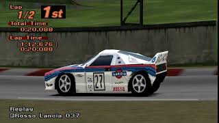 Gran Turismo 2 ASpec  Lancia Rosso 037  Grand Valley East  MR Challenge [upl. by Tserrof]