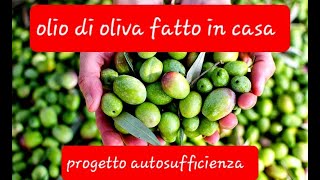 Olio di oliva fatto in casa Progetto autosufficienza [upl. by Sire]