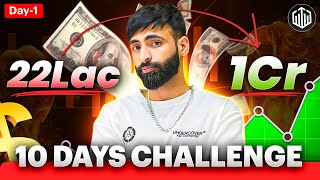 22 Lac to 1 Cr Challenge  Day 1  Quotex Trading Strategy [upl. by Atalaya]