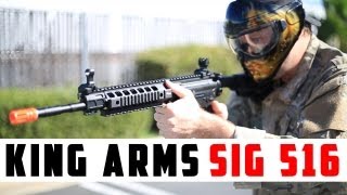 Airsoft GI  SIG SAUER 516 Tactical Patrol Licensed AEG by King Arms Review with Bob the Axe Man [upl. by Wilda674]