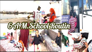 6 A M Morning Routine New Come Back To school 🏫 [upl. by Nezah]