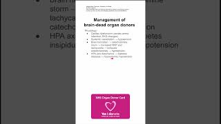 Management of braindead organ donors [upl. by Senoj]