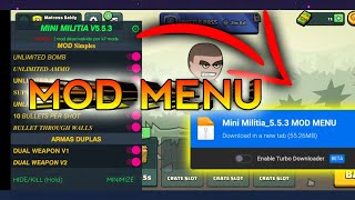 Mini militia V553 MOD MENU APK DOWNLOADS MEDIAFIRE LINK [upl. by Burnside]