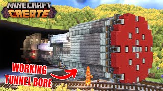 I Built A Working TUNNEL BORE In Minecraft Create Mod [upl. by Mohandas]