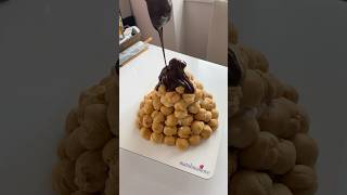 Profiterol kulesi  profiterole tower 🗼profiterolprofiteroleprofiteroles chouxpastryçikolata [upl. by Eceeryt965]