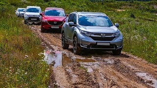 2017 Honda CRV vs 2017 Mazda CX5 vs 2017 Toyota RAV4 vs 2017 Mitsubishi Outlander [upl. by Puritan]