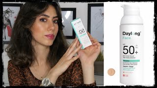 اكتشفت واقي شمسي مغطي جديد و جربتو معكم  Test Daylong face SPF 50 BB fluide teinté [upl. by Isman]