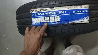 Bridgestone 21560R16 Turanza T001 Tubeless Tyre for S Cross Baleno Vitara Brezza Hyundai Creta [upl. by Solon704]