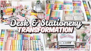 Desk  stationery organization makeover ✨ Work From Home YOUTUBER [upl. by Ilellan445]