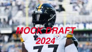 PITTSBURGH STEELERS FULL 7 ROUND 2024 MOCK DRAFT nfldraft2024 [upl. by Tezzil]