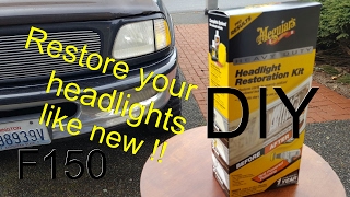 DIY headlight restoration like new Ford F150 amazing [upl. by Erinna9]