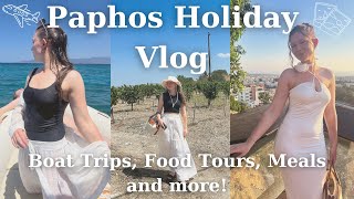 Paphos Summer Holiday Vlog 🌊 Exciting Boat Trip Food Tour amp More 🥥 Cyprus Family Adventure 2024 [upl. by Asined]