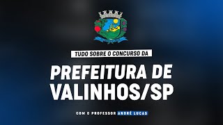 CONCURSO PREFEITURA DE VALINHOSSP  PLANEJAMENTO DE ESTUDOS [upl. by Roban]