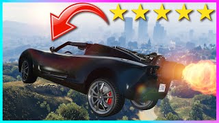 Escaping 5 Stars In A ROCKET CAR  GTA5 [upl. by Dieball288]