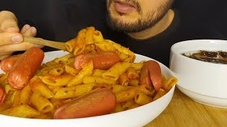 ASMR PASTA WITH SAUSAGE AND PROFITEROLES  EATING SOUNDS NO TALKING [upl. by Mayhs]