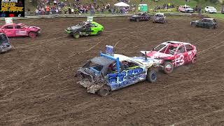 belfast ny mild 46 cyl fueledbyehaterz IndyCNC brokeboys WreckEm demolitionderby demoderby [upl. by Nekial]