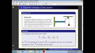 313 Mécanique rationnelle Série 03 Exercice 3 Réaction dune rotule sur une poutre statique [upl. by Ail]