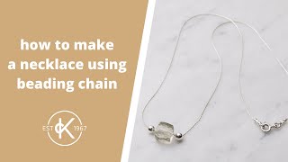 How To Make A Necklace Using Beading Chain  Kernowcraft [upl. by Joseph]