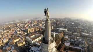 Sorvolando la Basilica di SantAntonio Abate e Santa Francesca Cabrini SantAngelo Lodigiano [upl. by Chappie]