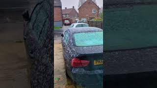 First snow in England 🇬🇧❄️ winter 🥶 in UK arrived snow shower bristol meltingsnow india [upl. by Amer]