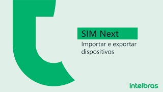 SIM Next Importar e exportar dispositivos – i2371 [upl. by Toile]