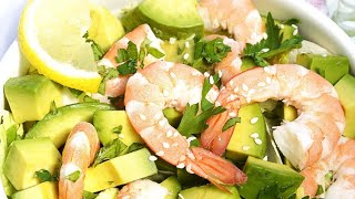 Recette  Salade avocat et crevette [upl. by Vachill]