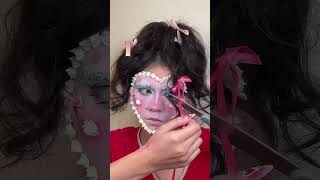 marie antoinette valentine’s day cake face makeup tutorial makeuptutorial valentinesdaymakeuplook [upl. by Iv]