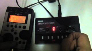 KORG PANDORA PX4D Demo with KORG monotron [upl. by Ennahoj]