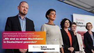 Pressekonferenz des BSW zur Wahl in Sachsen und Thüringen am 02092024 [upl. by Maroj874]