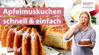 😍🤤 UNGLAUBLICH SAFTIG Schneller Apfelmuskuchen aus Rührteig und mit Joghurt  Thermomix® Rezept [upl. by Ailenroc]