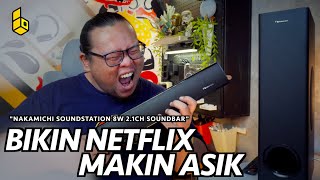 Review Nakamichi Soundsation 8W 21ch Soundbar Cocok Buat Nemenin TV kalian [upl. by Adnalue928]