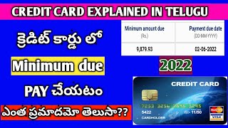 credit card minimum due payment  credit card minimum due payment means  by telugu earning tips [upl. by Annaihs]