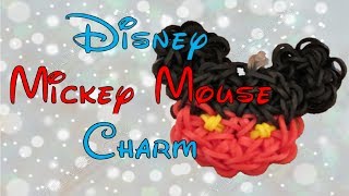 Mickey Mouse Rainbow Loom Charm Tutorial [upl. by Ertemed111]