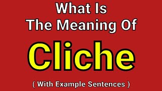 Meaning Of Cliché  Cliché  English Vocabulary  Most Common Words in English [upl. by Nrubyar]