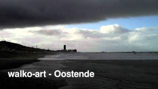 Blick auf Oostende Bredene Strand Ostend WestVlaanderen Westflandern Beach [upl. by Aiekal824]