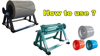 How to use manual decoiler 5T manual decoiler  manual uncoiler  metal reel decoiler  uncoiler [upl. by Mudenihc]