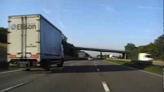 Driving On The M5 From J11 Cheltenham To J14 Thornbury England 19th August 2011 [upl. by Solram]