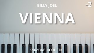 Vienna  Billy Joel Karaoke Acoustic Piano Lower Key [upl. by Hsejar]