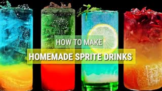 SPRITE HOMEMADE DRINKS  10 EASY MADE PART 2🍸 [upl. by Gnoy916]