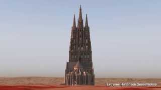 Saint Peters church Leuven Louvain Belgium  what it should look like POVRay animation [upl. by Bobby18]