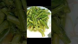 Long beans stewoilfree foodtribal dish beansrecipes trendingshorts foodshorts [upl. by Blakely]